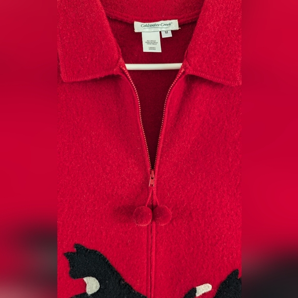 Wool Cat Appliqué Vest Women's M - Picture 3 of 3